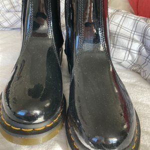 Doc Martens patent leather Chelsea boots